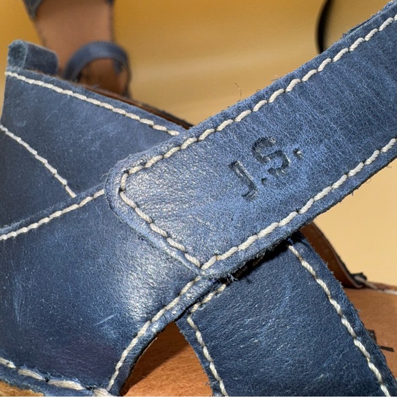 Josef Seibel Rosalie 42 Blue Leather Ankle Strap Women’s 6-6.5 (37), EUC - Picture 9 of 12